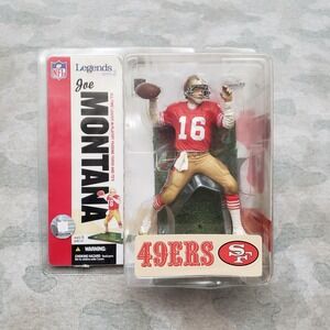 Vintage McFarlane NFL Legends Series 2 Joe Montana 49ers Red Action Figure NIB